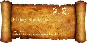 Hideg Renáta névjegykártya