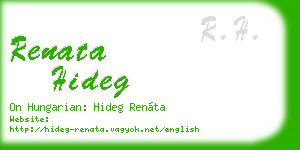 renata hideg business card