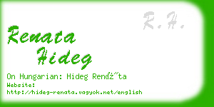 renata hideg business card